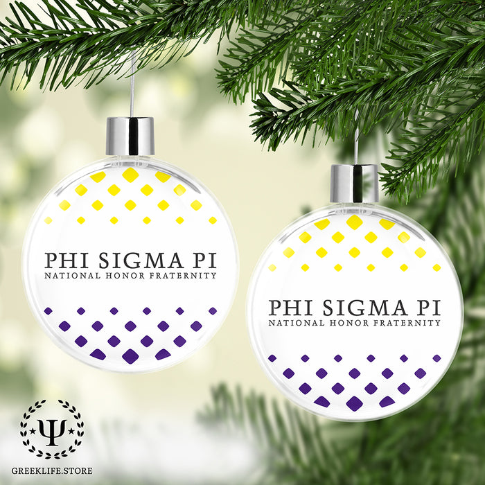 Phi Sigma Pi Christmas Ornament Flat Round