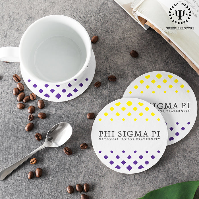 Phi Sigma Pi Beverage coaster round (Set of 4)