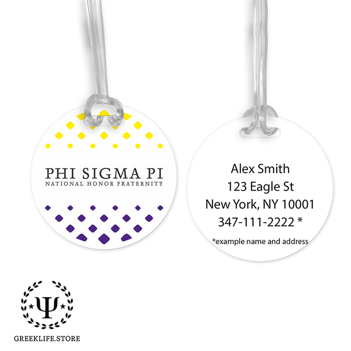 Phi Sigma Pi Luggage Bag Tag (round)