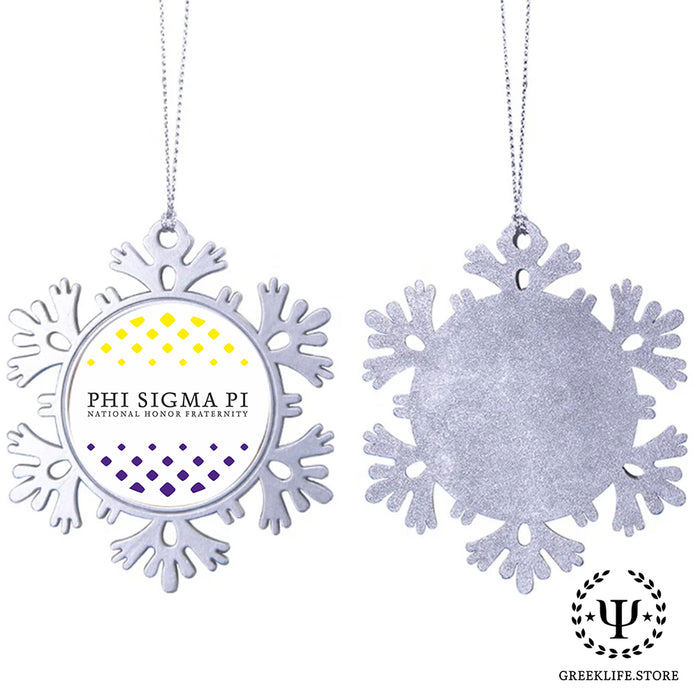 Phi Sigma Pi Christmas Ornament - Snowflake Metal