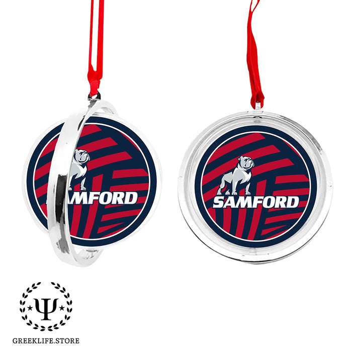 Samford University Christmas Reversible Flat Round Ornament
