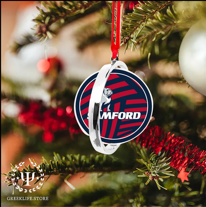 Samford University Christmas Reversible Flat Round Ornament