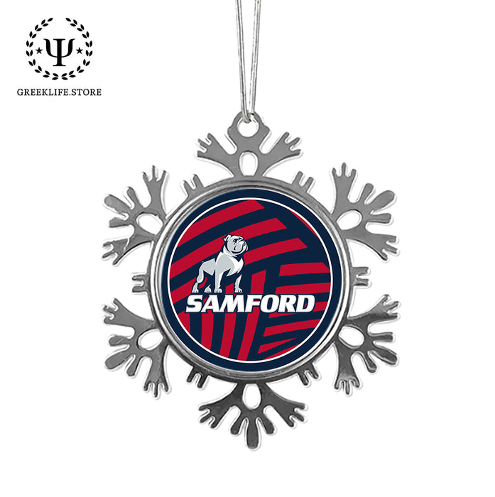 Samford University Christmas Ornament - Snowflake Metal