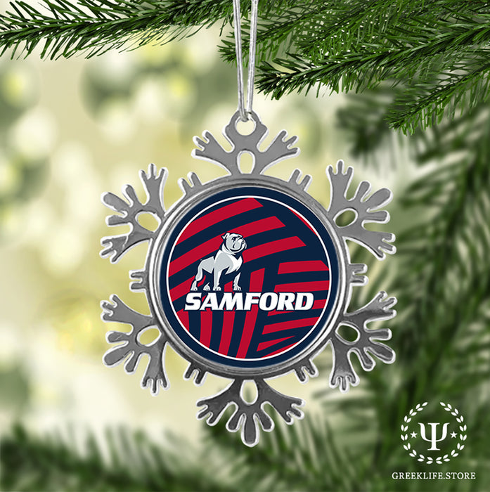 Samford University Christmas Ornament - Snowflake Metal
