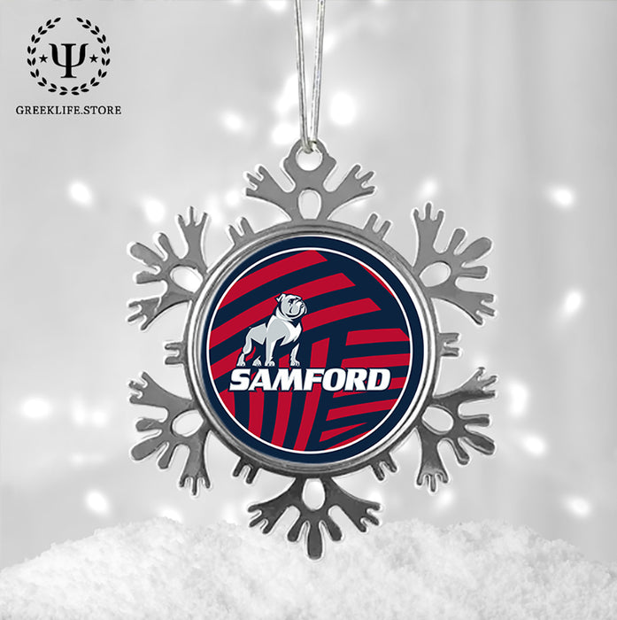 Samford University Christmas Ornament - Snowflake Metal