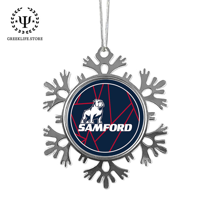 Samford University Christmas Ornament - Snowflake Metal