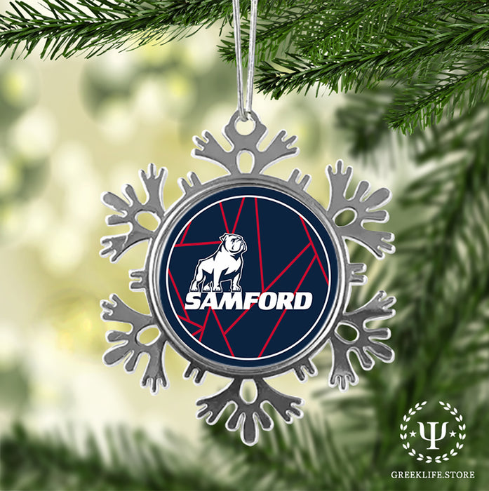 Samford University Christmas Ornament - Snowflake Metal