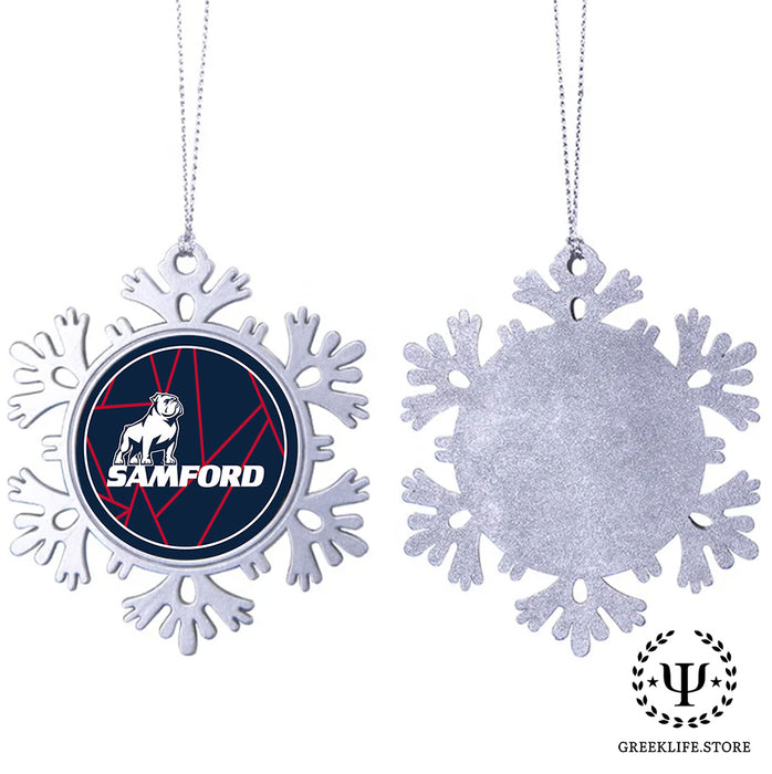 Samford University Christmas Ornament - Snowflake Metal