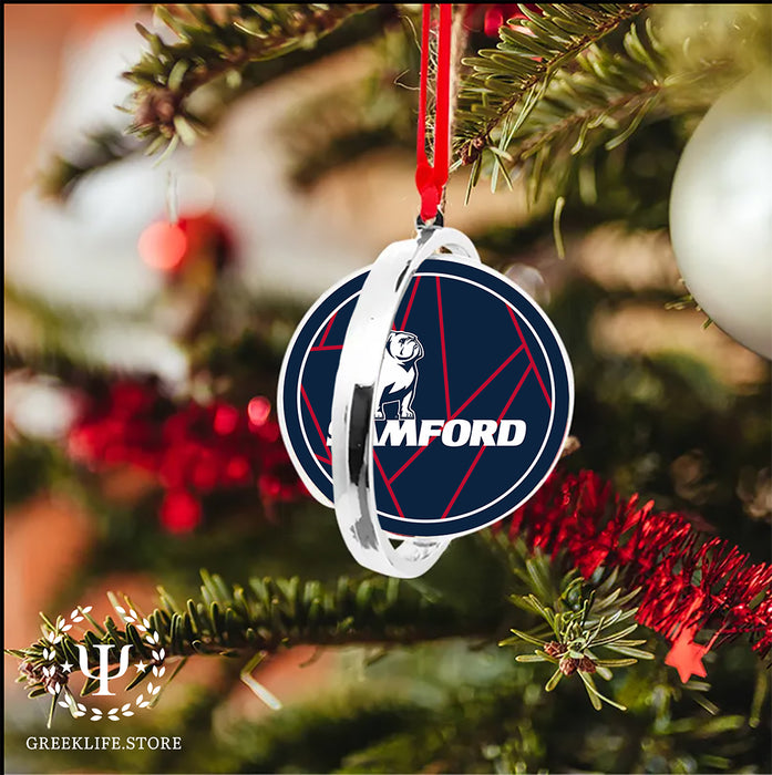 Samford University Christmas Reversible Flat Round Ornament