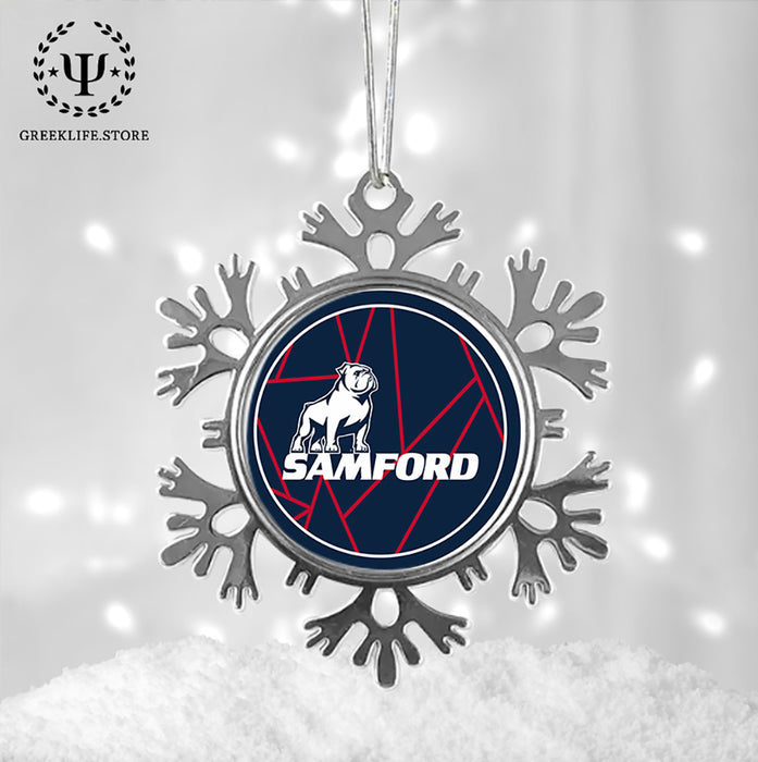 Samford University Christmas Ornament - Snowflake Metal