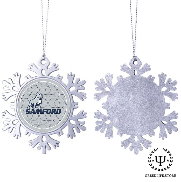 Samford University Christmas Ornament - Snowflake Metal