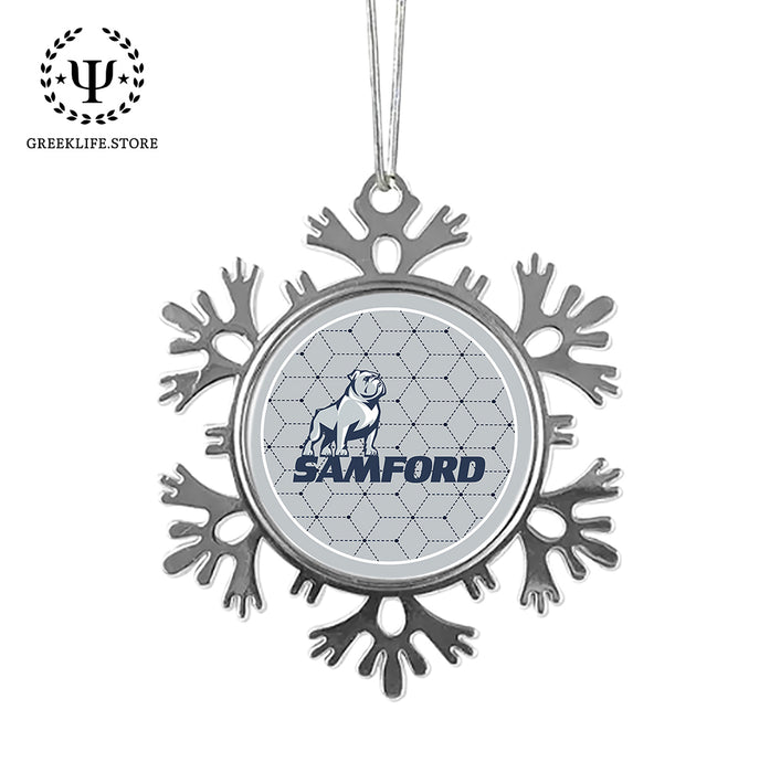 Samford University Christmas Ornament - Snowflake Metal