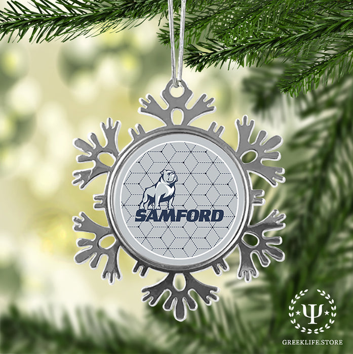Samford University Christmas Ornament - Snowflake Metal