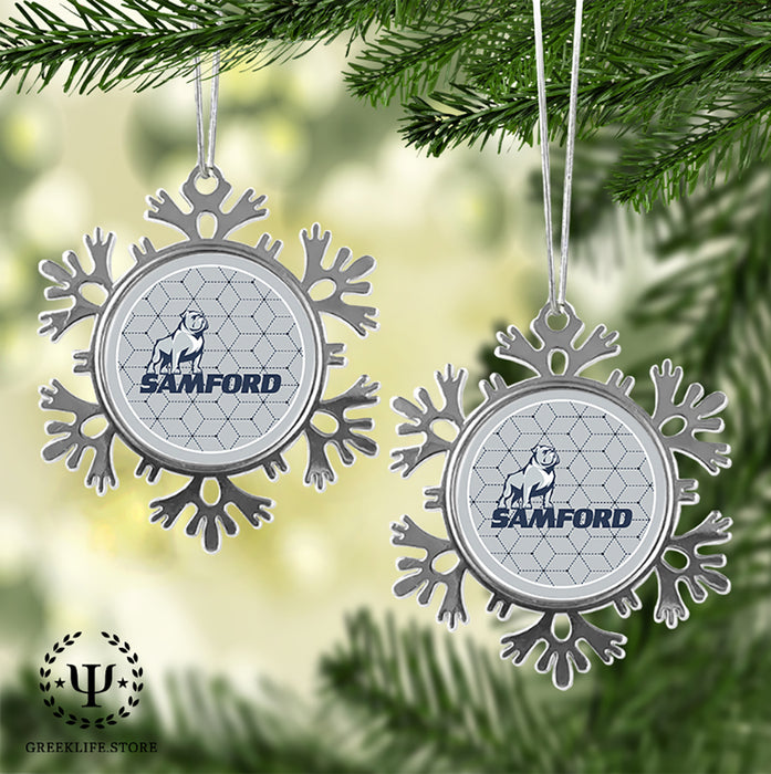 Samford University Christmas Ornament - Snowflake Metal