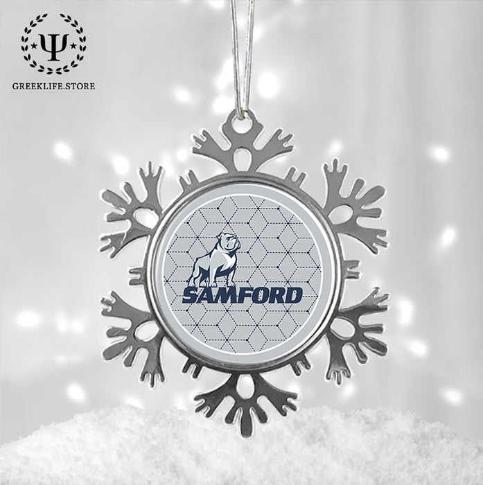 Samford University Christmas Ornament - Snowflake Metal