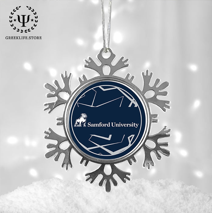 Samford University Christmas Ornament - Snowflake Metal