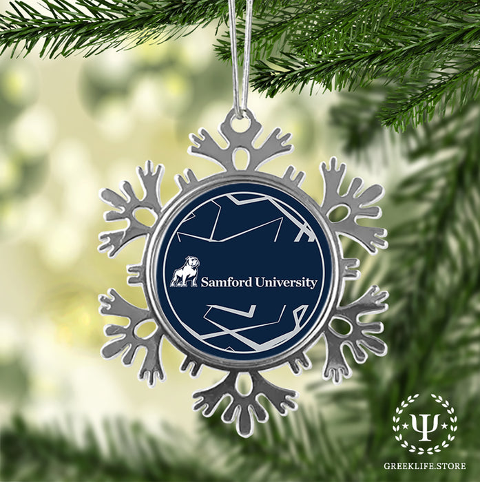 Samford University Christmas Ornament - Snowflake Metal