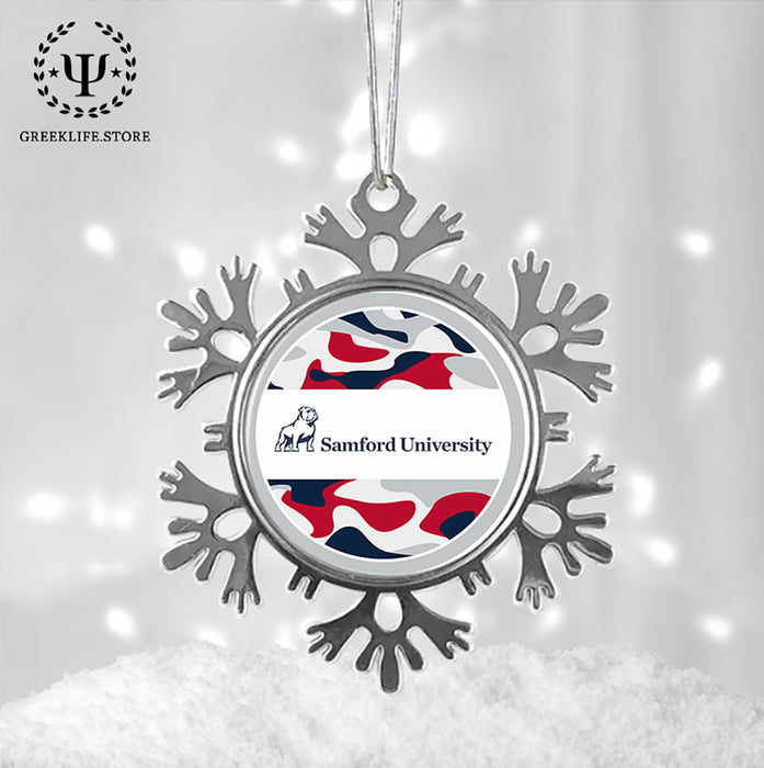 Samford University Christmas Ornament - Snowflake Metal