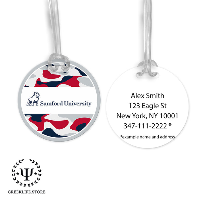 Samford University Luggage Bag Tag (round)