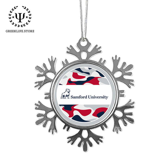 Samford University Christmas Ornament - Snowflake Metal