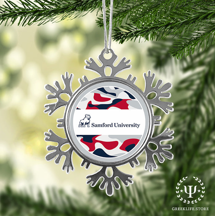 Samford University Christmas Ornament - Snowflake Metal