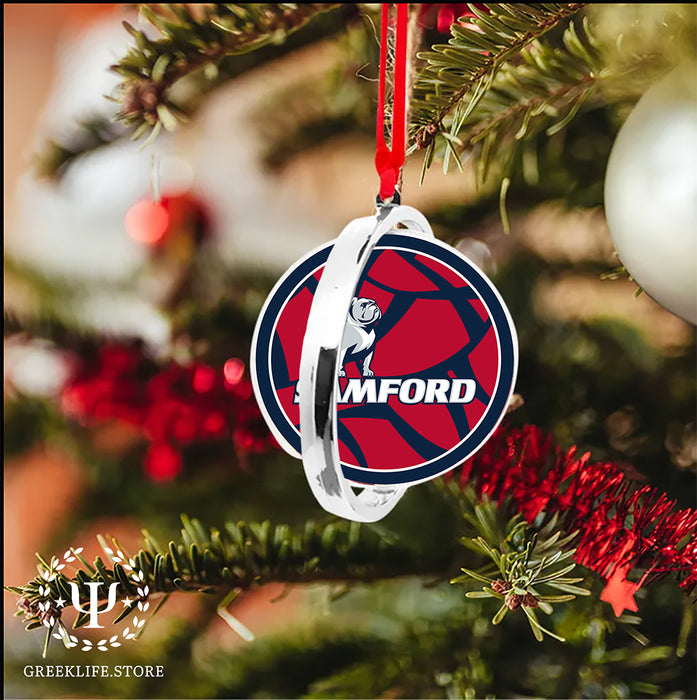 Samford University Christmas Reversible Flat Round Ornament
