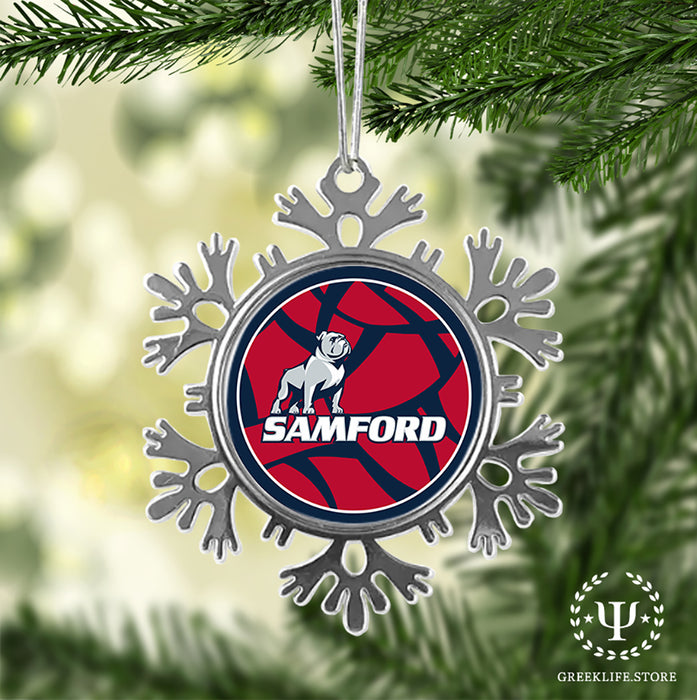 Samford University Christmas Ornament - Snowflake Metal