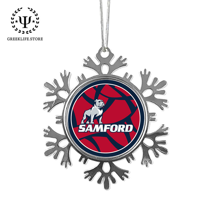 Samford University Christmas Ornament - Snowflake Metal