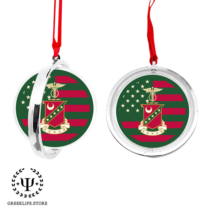 Kappa Sigma Christmas Reversible Flat Round Ornament