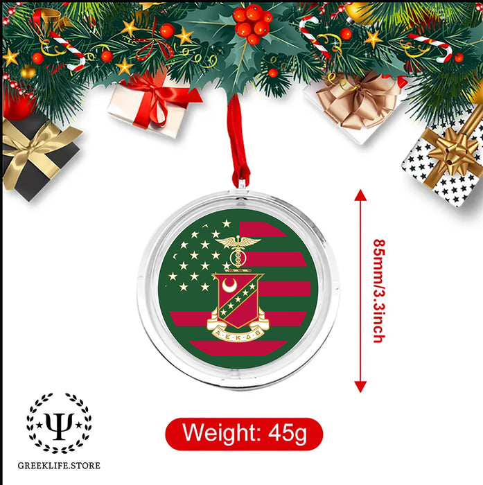 Kappa Sigma Christmas Reversible Flat Round Ornament