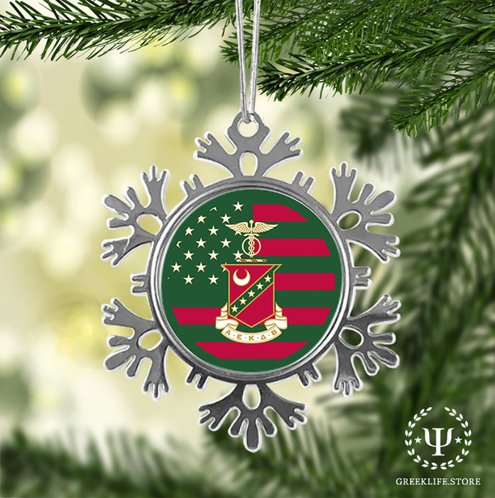 Kappa Sigma Christmas Ornament - Snowflake Metal