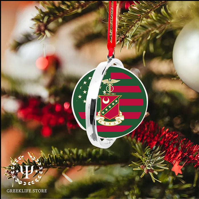 Kappa Sigma Christmas Reversible Flat Round Ornament