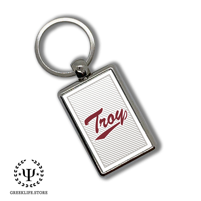 Troy University Keychain Rectangular