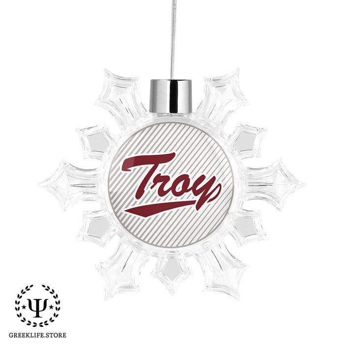 Troy University Christmas Ornament - Snowflake