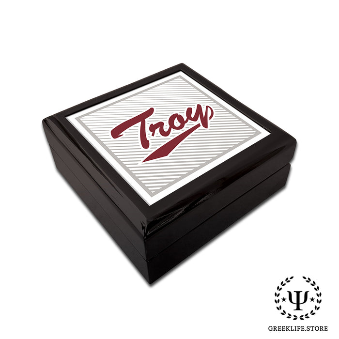 Troy University Keepsake Box Wooden