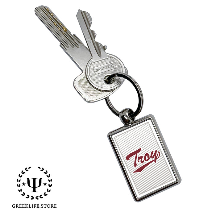 Troy University Keychain Rectangular