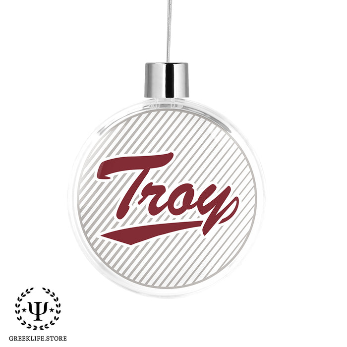 Troy University Christmas Ornament Flat Round