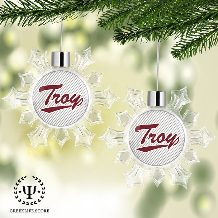 Troy University Christmas Ornament - Snowflake