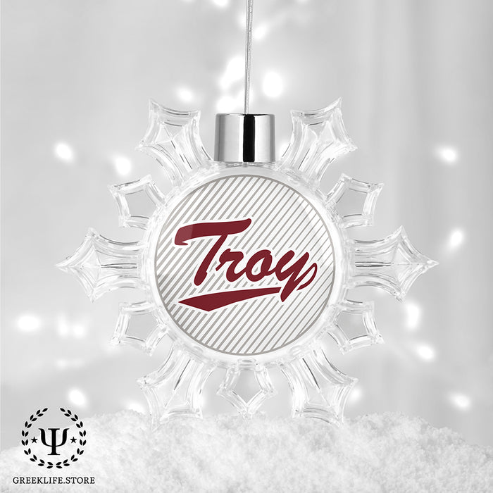 Troy University Christmas Ornament - Snowflake