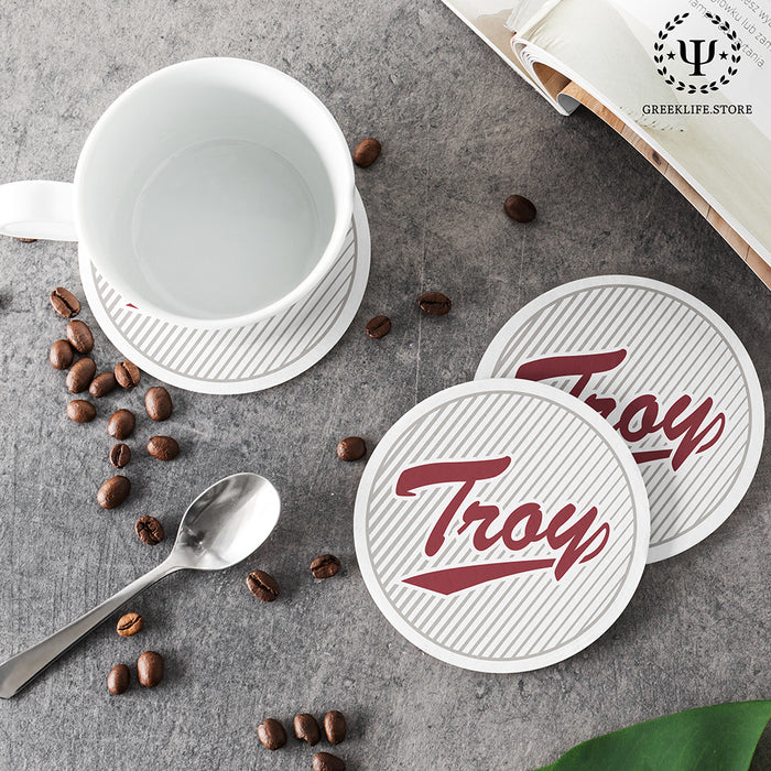 Troy University Beverage coaster round (Set of 4)