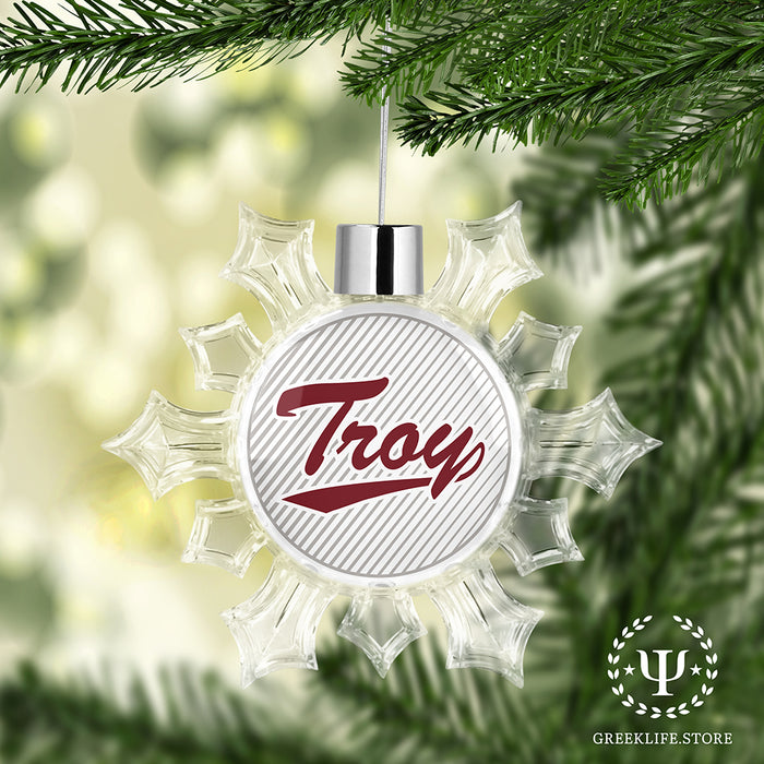 Troy University Christmas Ornament - Snowflake