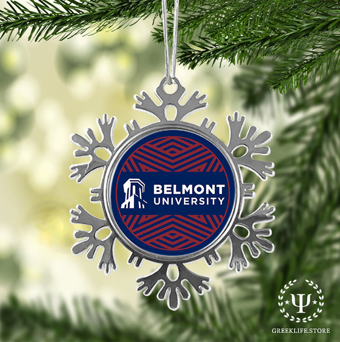 Belmont University Christmas Ornament - Snowflake Metal