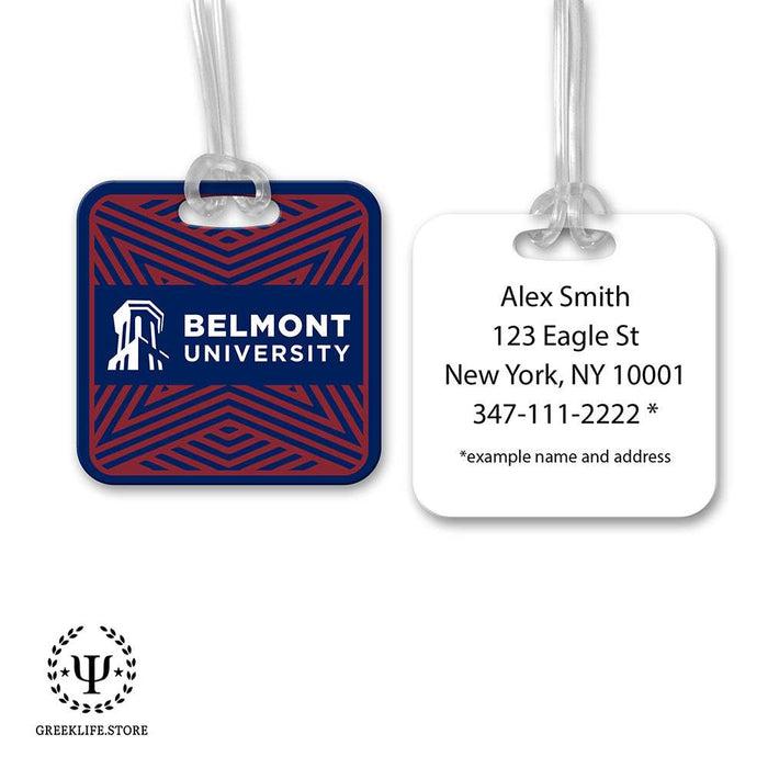Belmont University Luggage Bag Tag (square)