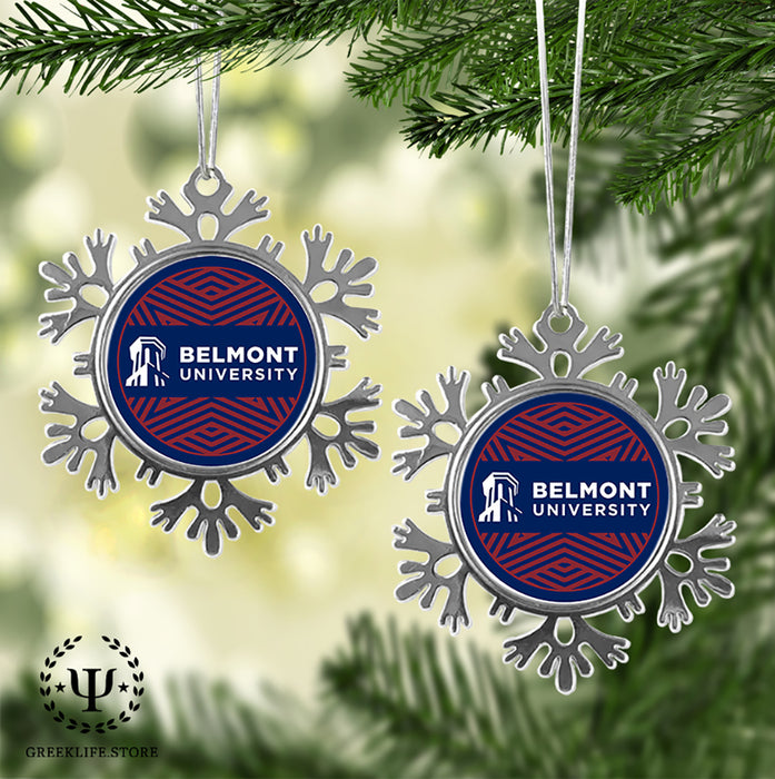 Belmont University Christmas Ornament - Snowflake Metal