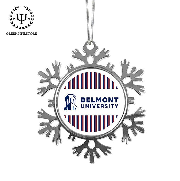 Belmont University Christmas Ornament - Snowflake Metal