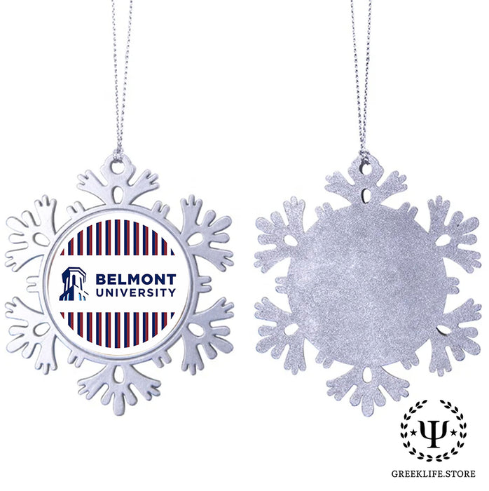 Belmont University Christmas Ornament - Snowflake Metal