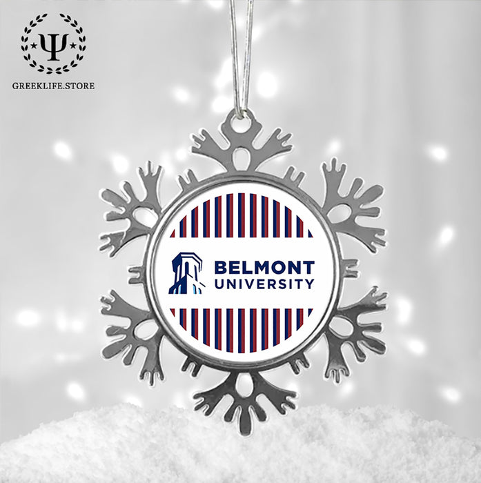 Belmont University Christmas Ornament - Snowflake Metal