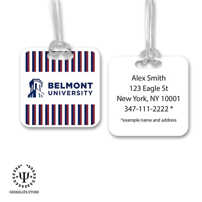 Belmont University Luggage Bag Tag (square)