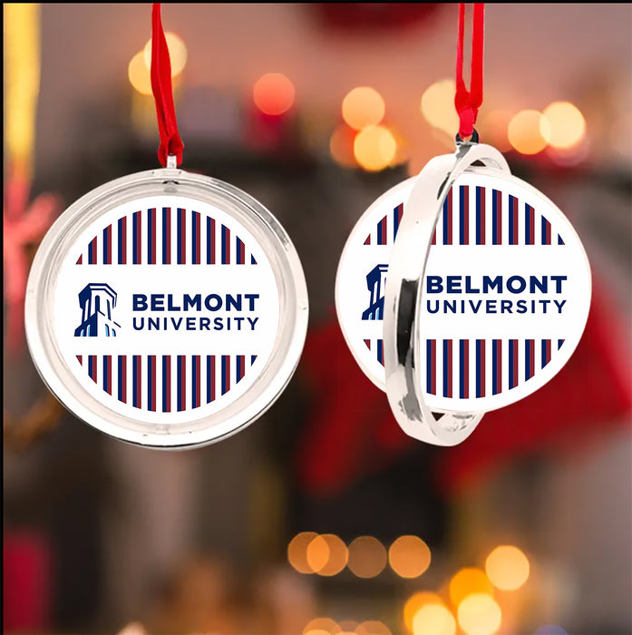 Belmont University Christmas Reversible Flat Round Ornament