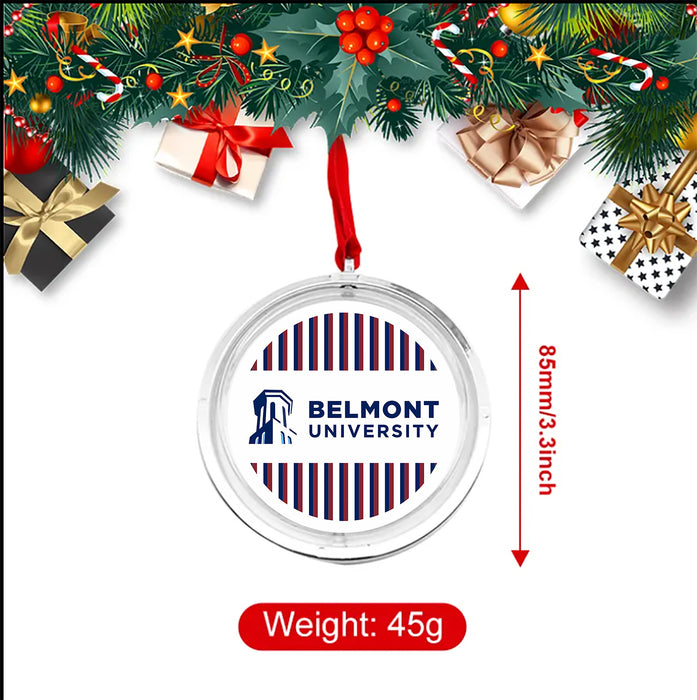 Belmont University Christmas Reversible Flat Round Ornament